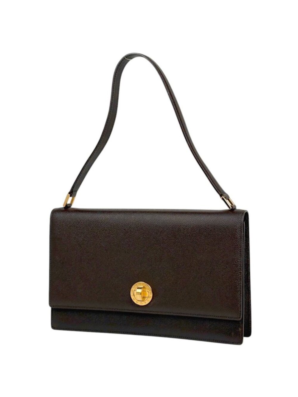 Bvlgari Shoulder Bag Leather Brown